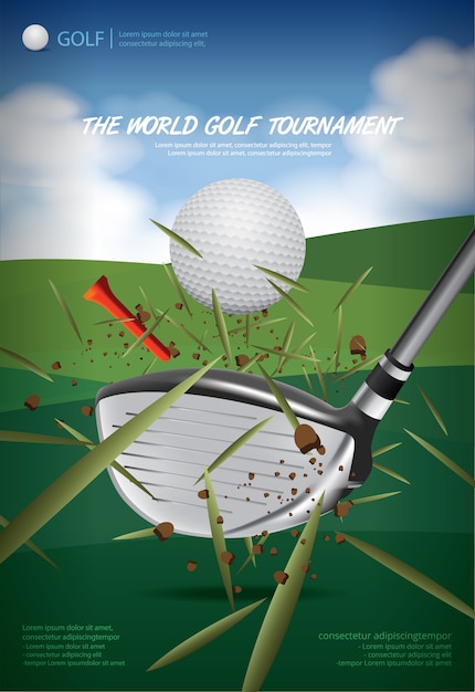 Cartaz golf championship vector illustration