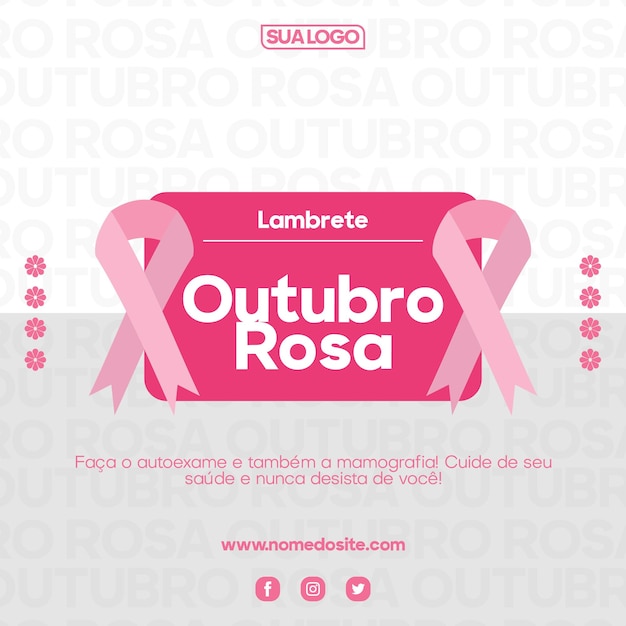 Vetor cartaz moderno mês de conscientização do câncer de mama outubro rosa