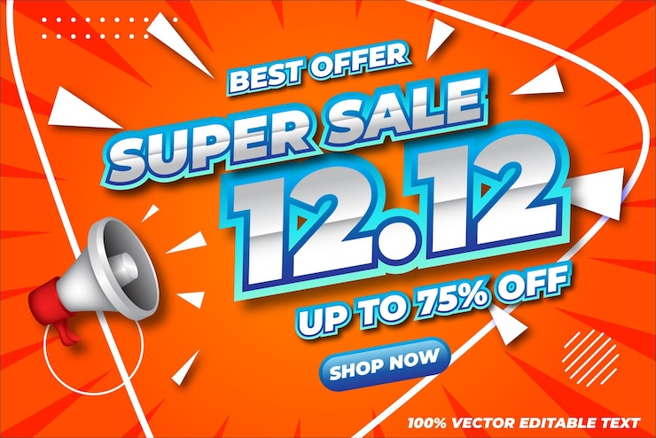 Cartaz ou banner de compras de super venda