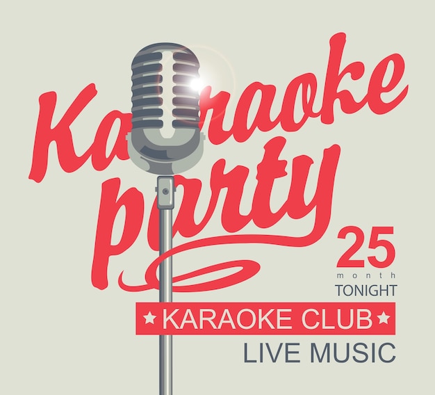 cartaz para festa de karaokê