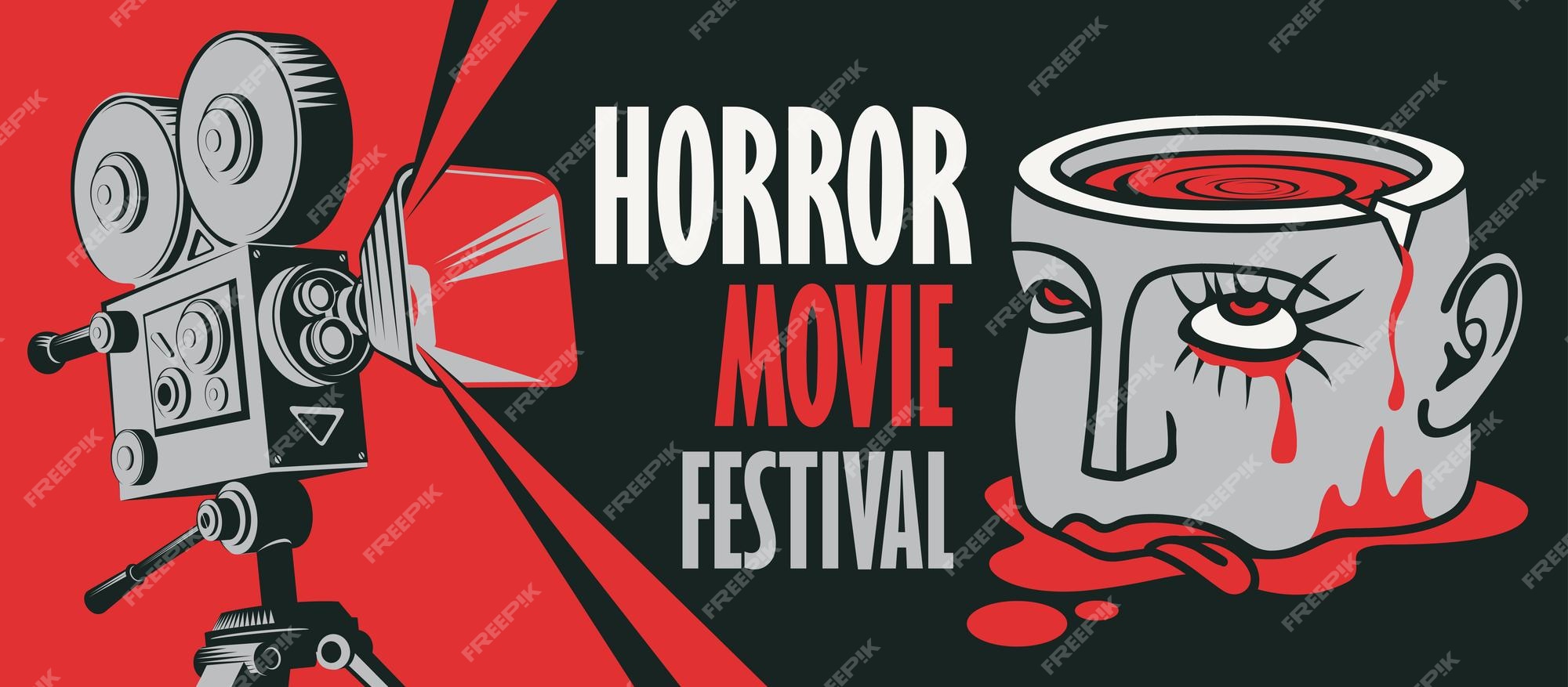 Cartaz para festival de filmes de terror