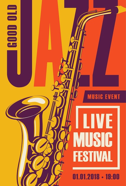 Cartaz para festival de música jazz