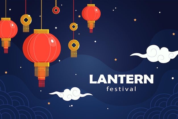 Cartaz para o festival das lanternas chinesas