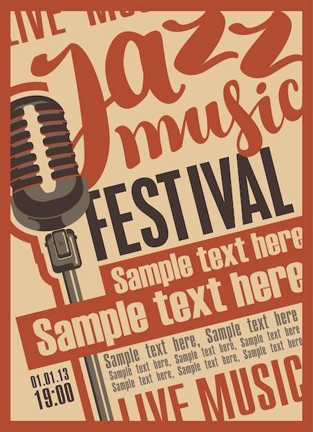 Cartaz para o festival de jazz