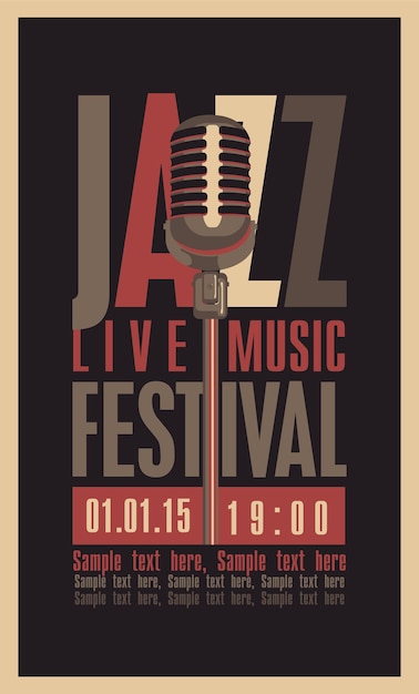 cartaz para um festival de jazz
