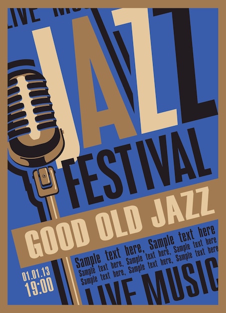 cartaz para um festival de música de jazz