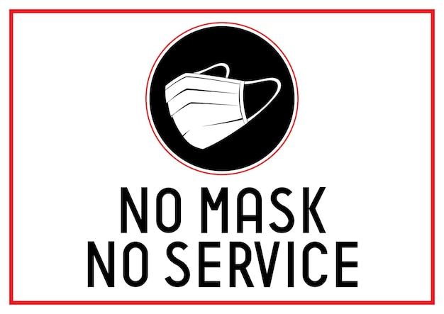Cartaz sobre a obrigatoriedade do uso de máscaras
