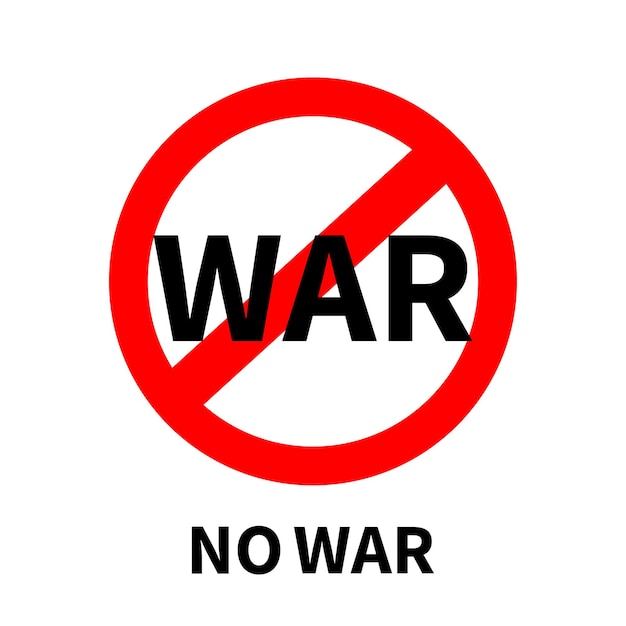 Cartaz vetorial com texto e sinal de pare não cartaz vetorial com texto e sinal de pare diga não à guerra