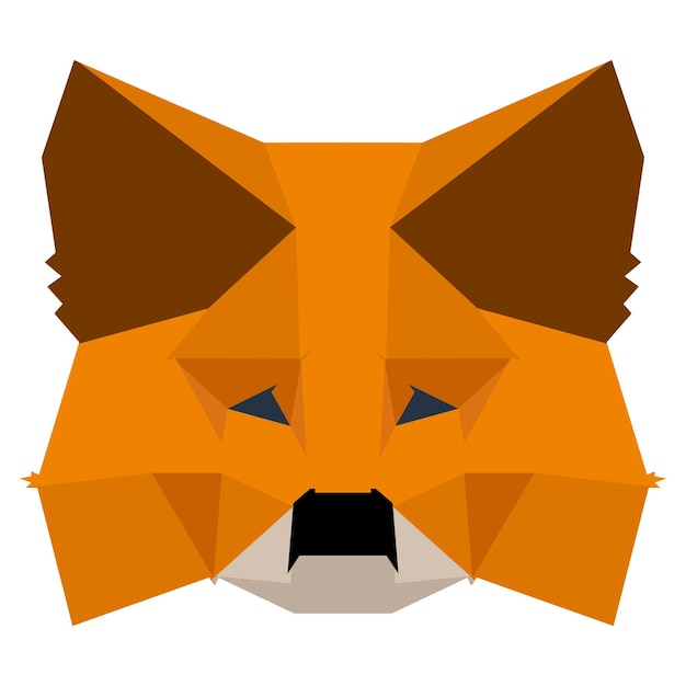 Carteira criptográfica do logotipo MetaMask para Defi Web3 Dapps e NFTs isolados em fundo branco