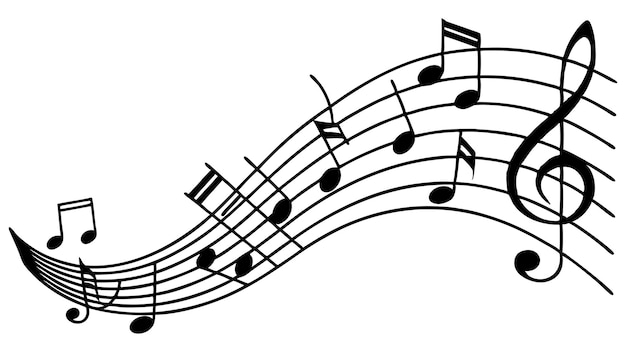 Cartões de saudação de arte de música sem tons para todas as ocasiões Ilustração artística