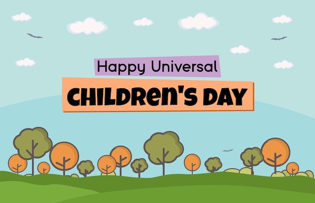 Cartões para o Dia Universal das Crianças, melhor para plano de fundo e papel de parede