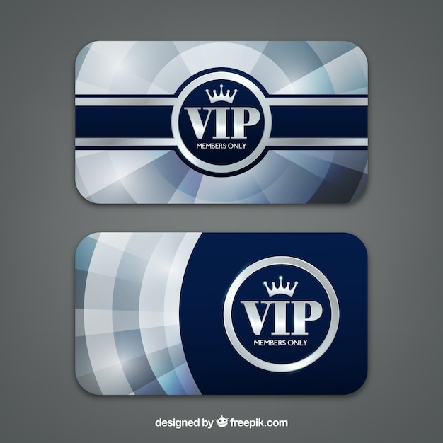 Cartões vip vip com estilo real