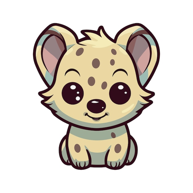 Cartoon bonito hyena vetor cão selvagem