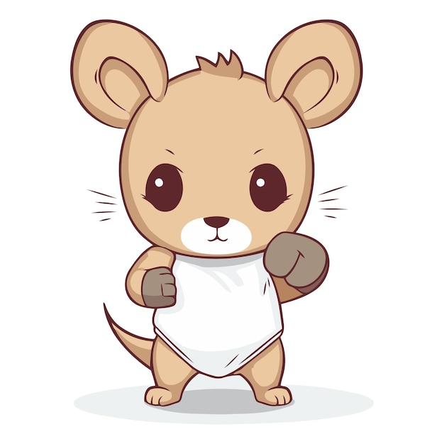 Vetor cartoon bonito kawaii pequeno hamster