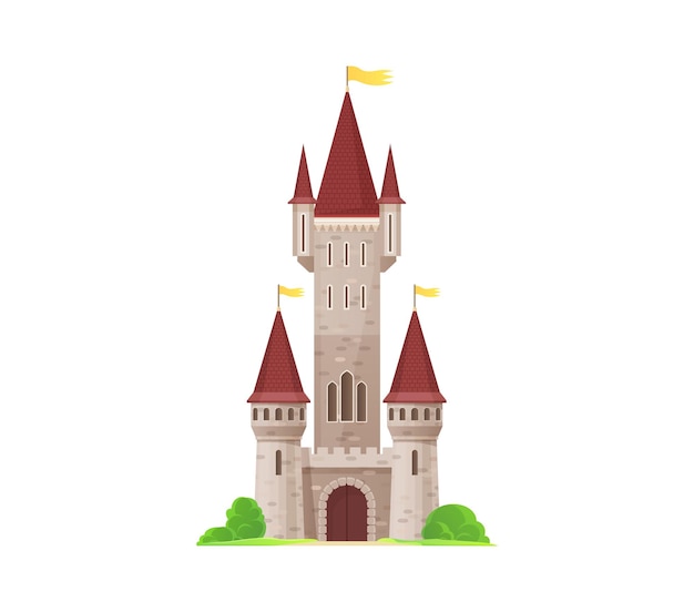 Cartoon castelo reino palácio edifício real