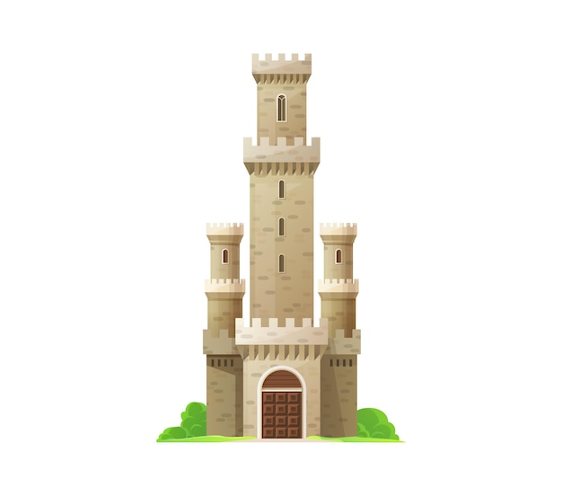 Cartoon castelo reino palácio vetor fortaleza