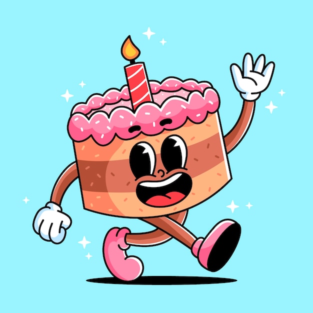 Cartoon de bolo de aniversário