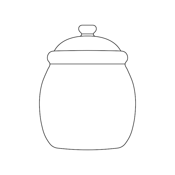 Vetor cartoon desenhado à mão ilustração vetorial ícone de vaso de barro isolado em branco