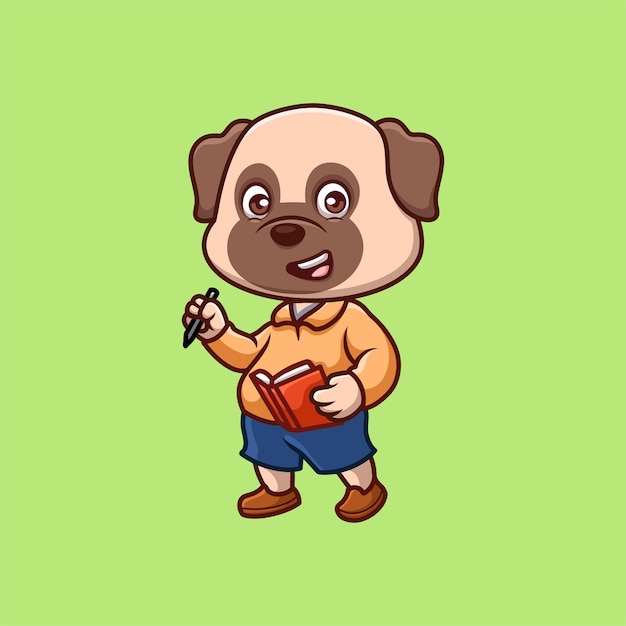 Cartoon do Cão do Pub do Professor