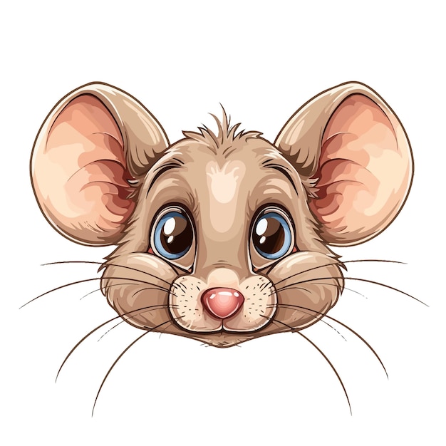 Vetor cartoon_illustration_with_hidening_mouse_face