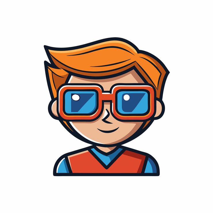 Vetor cartoon vector icon de óculos elegantes para óculos de moda