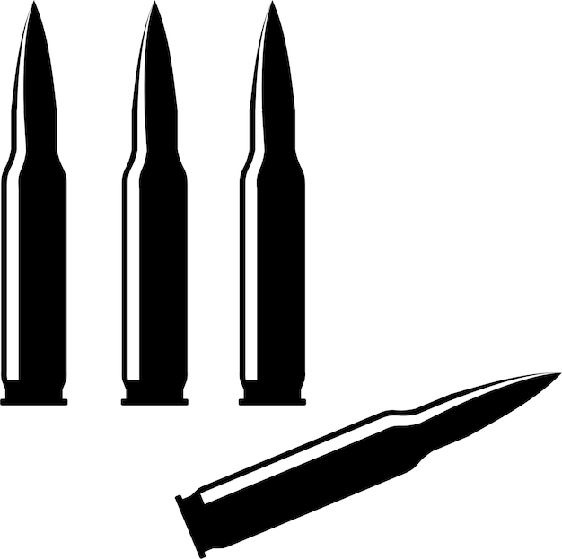 Cartuchos de rifle isolado ícone em ilustração vetorial de estilo simples