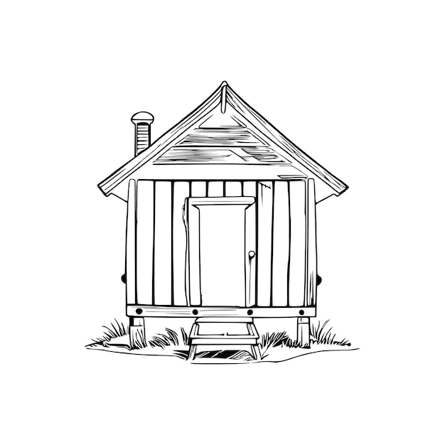 Casa de cachorro para colorir livro Casa de cachorro para colorir página desenho preto e branco para páginas para colorir vetor