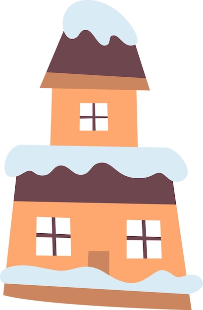 Casa de Inverno de desenhos animados