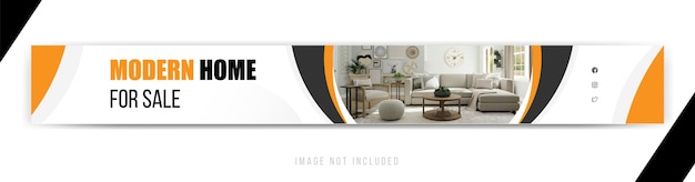 Vetor casa moderna à venda vetor premium de design de modelo de banner da web