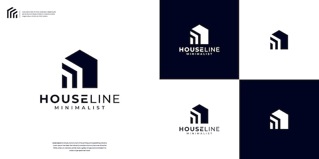 Casa Moderna Inspiração para o design do logotipo imobiliário