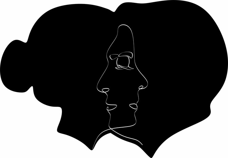 Vetor casal beijando ilustração de casal em uma linha ilustração vetorial minimalista