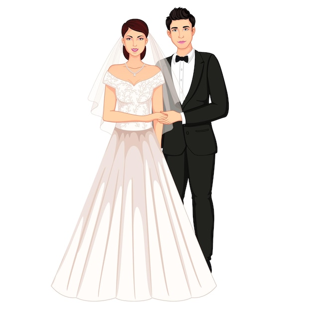 Casal católico vestindo Tossido e vestido