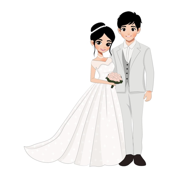 Casal de casamento cristão em roupas ocidentais