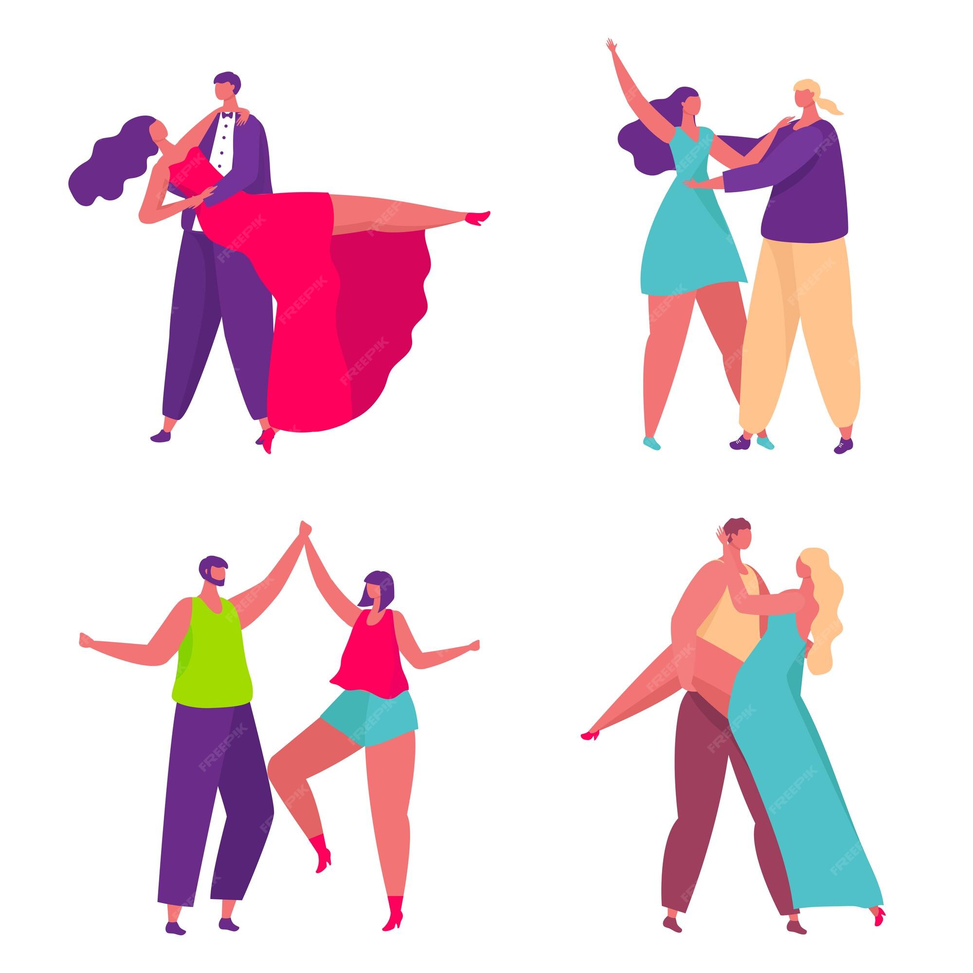 Vetores de Anos 80 Casal Dança Dos Desenhos Animados e mais