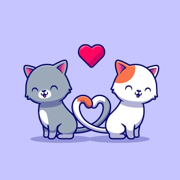 Ilustração dos desenhos animados de gatos, gato de desenho animado de anjo  de amor, amor, histórias em quadrinhos png