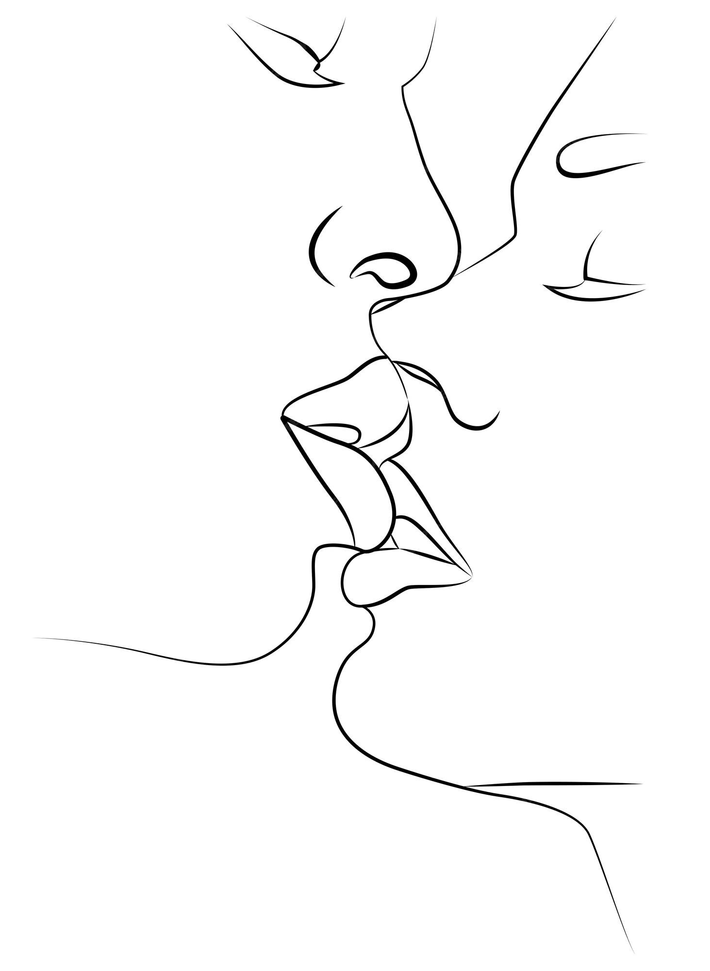 sorria com ícone linear de lábios femininos. ilustração de linha fina. rosto  beijando. símbolo de contorno. desenho de contorno isolado de vetor 3761116  Vetor no Vecteezy