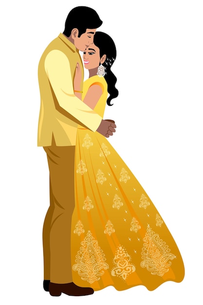 Casamento de casal feliz indiano