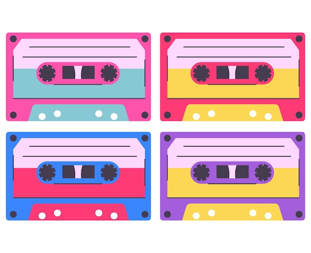 Cassete Cassete com cassete retro vintage Cassete estéreo Cassete de áudio retro com gravação de música