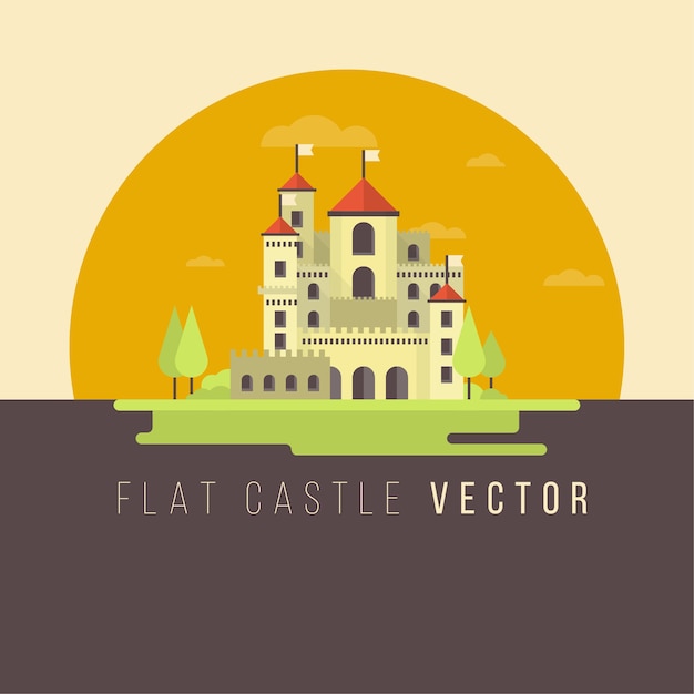 Vetor castelo flat