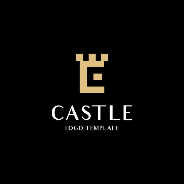 Castelo logo vector simples negócios modernos