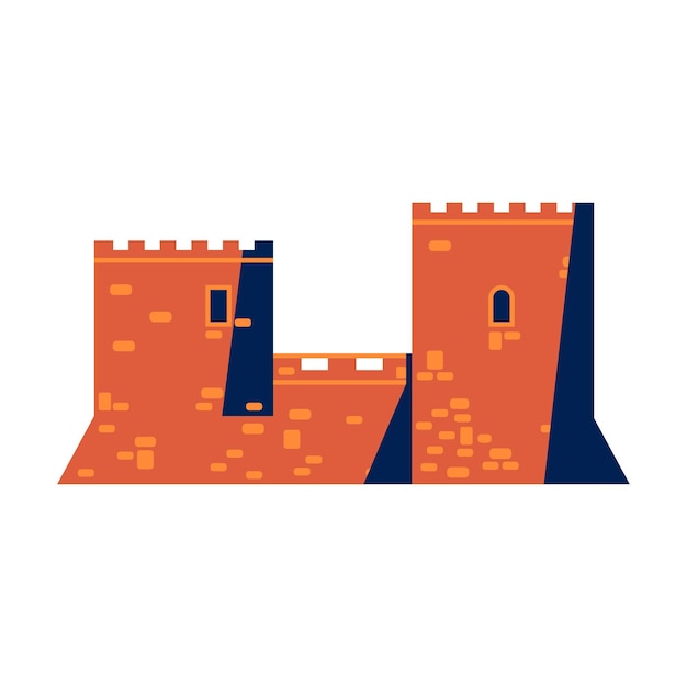 Castelo ou Fortaleza Medieval do Mediterrâneo Ícone