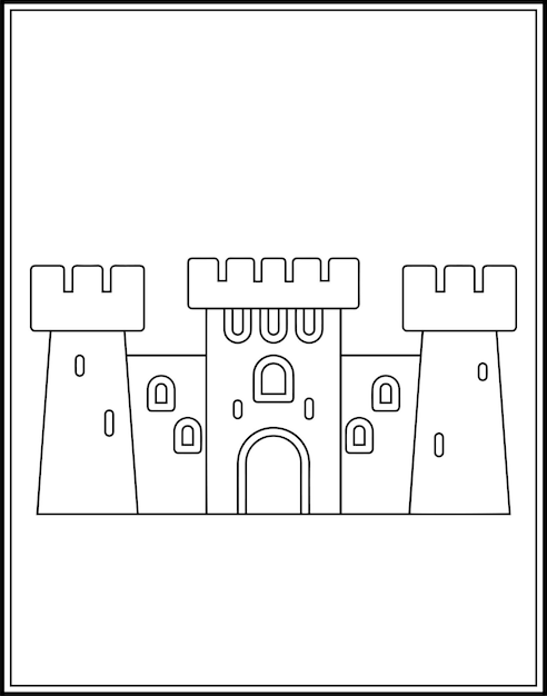 Castelo para colorir para crianças