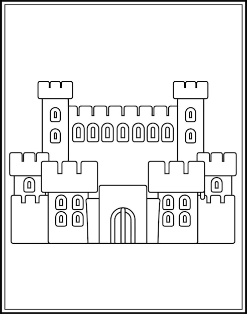 Castelo para colorir para crianças