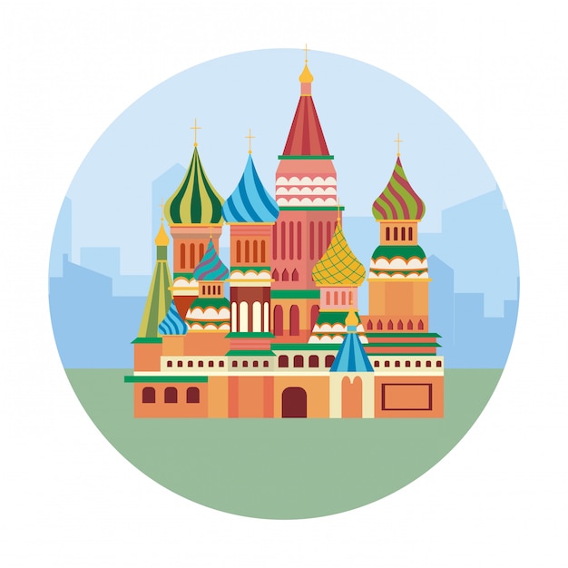 Castelo quadrado vermelho em Moscou para viajar aventura
