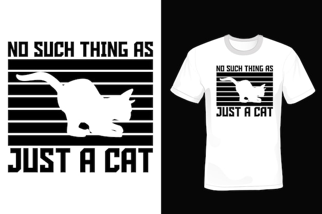 Cat t shirt design tipografia vintage