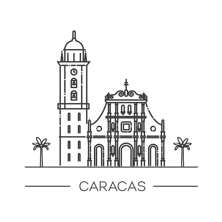 Vetor catedral de caracas caracas venezuela