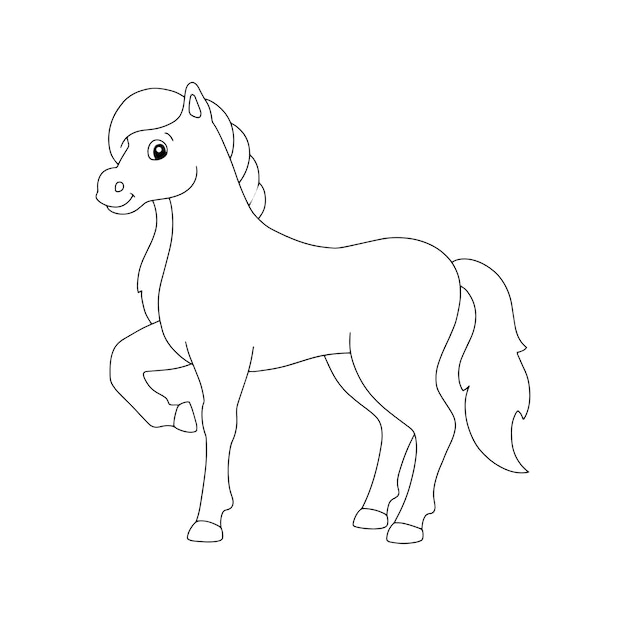 Desenho De Cavalo Dos Desenhos Animados Contando Jogo Livro Colorir Cartão  Zoológico Alegre Vetor PNG , Desenho De Cavalo, Desenho De Carro, Desenho  De Desenho Animado Imagem PNG e Vetor Para Download