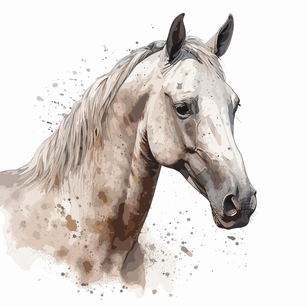 Cavalo de aquarela