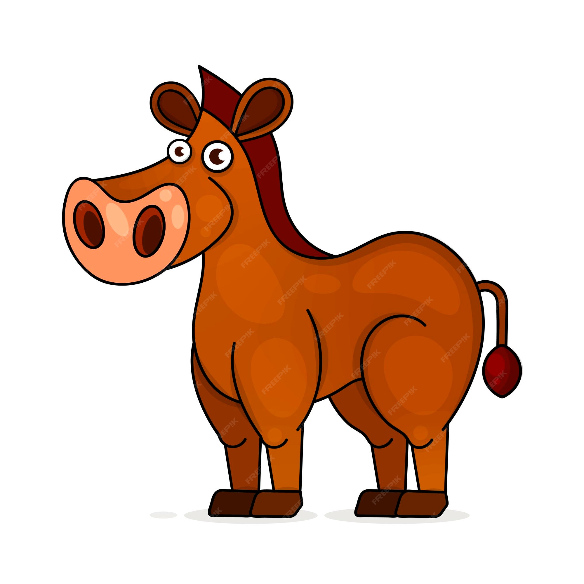 desenho de cavalo bonito isolado no fundo branco. conceito de ícone de  cavalo. estilo cartoon plana. adequado para página de destino da web,  banner, panfleto, adesivo, cartão 11533783 Vetor no Vecteezy