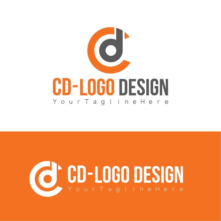 Vetor cd letra inicial logo design template ilustração vetorial